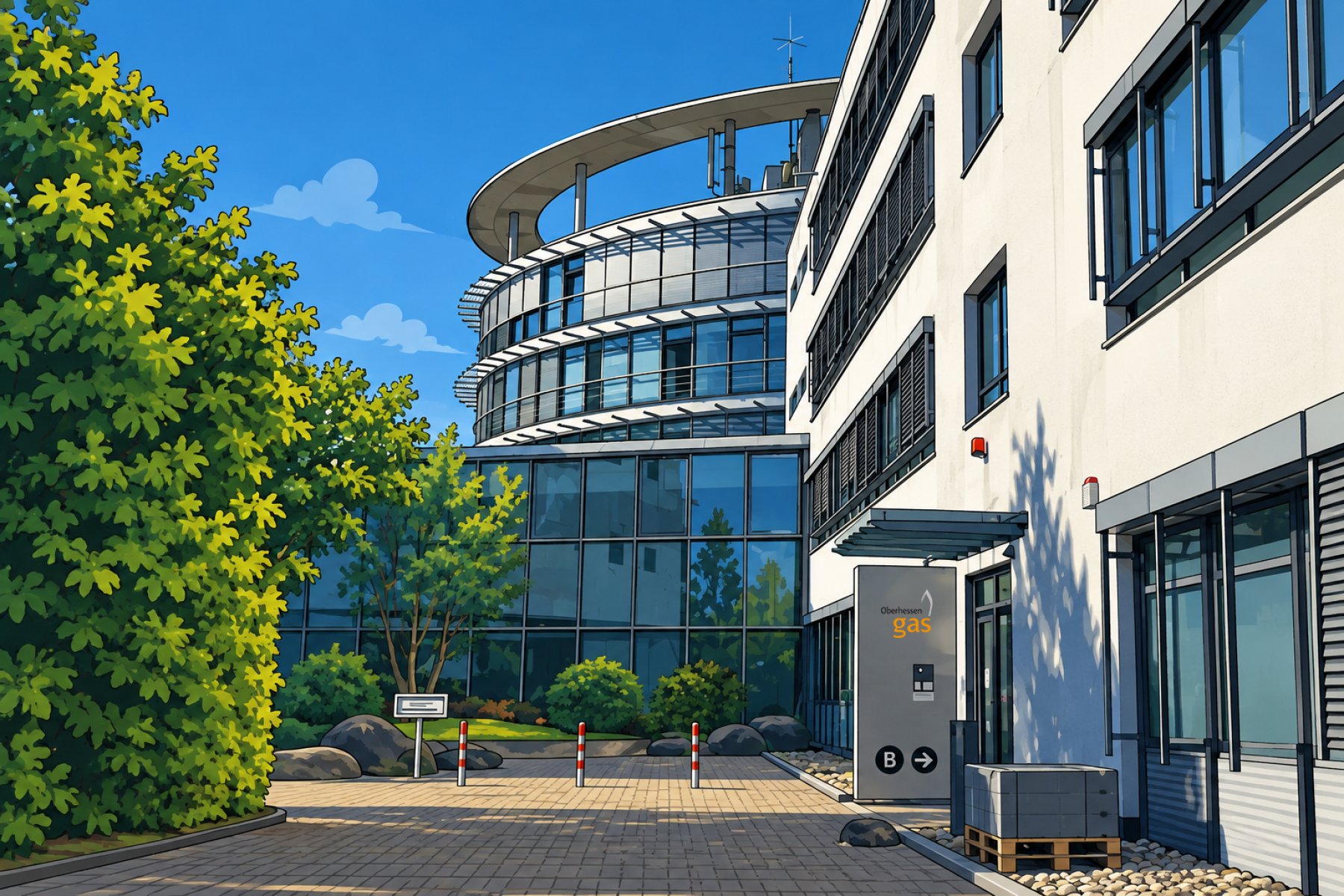 Unternehmensgebäude der Oberhessen-Gas in Friedberg
